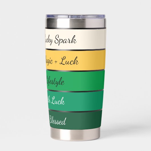 Modern St. Patrick’s Day Gradient Thermobecher (Rückseite)