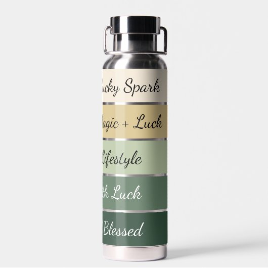 Modern St. Patrick’s Day Gradient Trinkflasche (Rückseite)