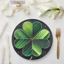 Modern St. Patrick's Day Green Kleeblatt