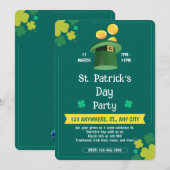 Modern St. Patrick's Day Party Invitation Einladung (Vorne/Hinten)