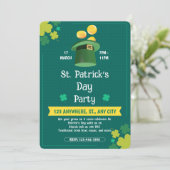 Modern St. Patrick's Day Party Invitation Einladung (Stehend Vorderseite)