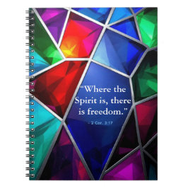 Modern Stained Glass Geometric Faith Journal Notizblock