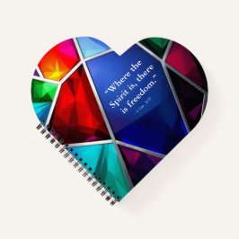 Modern Stained Glass Geometric Faith Journal Notizblock