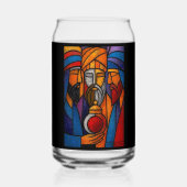 Modern Stained Glass Three Wise Men Dosenglas (Rückseite)