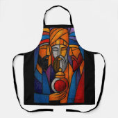 Modern Stained Glass Three Wise Men Schürze (Vorderseite)