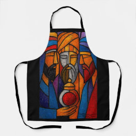 Modern Stained Glass Three Wise Men Schürze