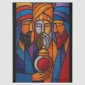 Modern Stained Glass Three Wise Men Seidenpapier (Vorderseite)