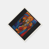Modern Stained Glass Three Wise Men Serviette (Ecke)