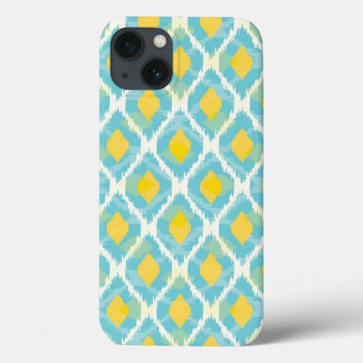 Modern Stamm-Kat-Blau-gelbe Mode Case-Mate iPhone Hülle (Rückseite)