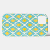 Modern Stamm-Kat-Blau-gelbe Mode Case-Mate iPhone Hülle (Rückseite (Horizontal))