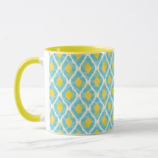 Modern Stamm-Kat-Blau-gelbe Mode Tasse (Links)