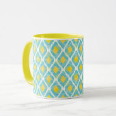 Modern Stamm-Kat-Blau-gelbe Mode Tasse (Vorderseite Links)