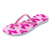 Modern Star Geometric - blassrosa und fuchsia Badesandalen (Schrägansicht)