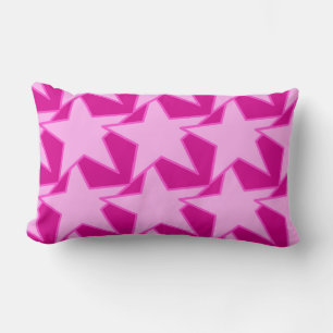 Modern Star Geometric - blassrosa und fuchsia Lendenkissen