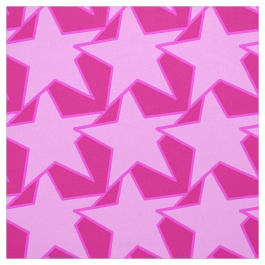 Modern Star Geometric - blassrosa und fuchsia Stoff (Muster)