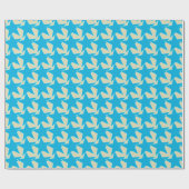 Modern Star Geometric - Blau und Bräunlich Geschenkpapier (Flach)
