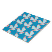 Modern Star Geometric - cerulanisch und himmelblau Fliese (Seite)