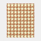 Modern Star Geometric - Creme und Kamelbräune Fleecedecke (Vorderseite)