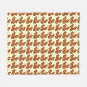 Modern Star Geometric - Creme und Kamelbräune Fleecedecke (Vorderseite (Horizontal))