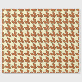 Modern Star Geometric - Creme und Kamelbräune Geschenkpapier (Flach)