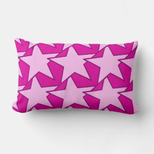 Modern Star Geometric - Fuchsia und Eispink Lendenkissen