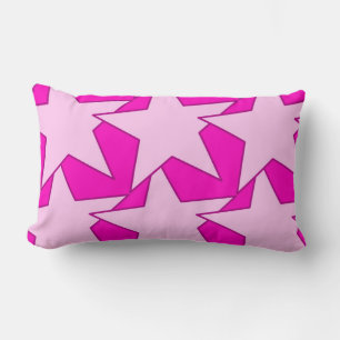 Modern Star Geometric - Fuchsia und Eispink Lendenkissen
