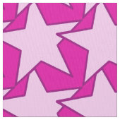 Modern Star Geometric - Fuchsia und Eispink Stoff (Nahaufnahme)