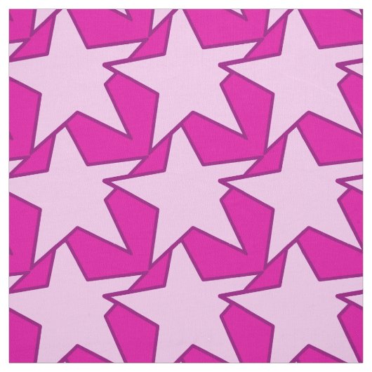 Modern Star Geometric - Fuchsia und Eispink Stoff (Muster)