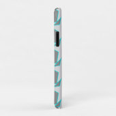 Modern Star Geometric - grau und türkis Case-Mate iPhone Hülle (Hinten/Rechts)