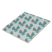 Modern Star Geometric - grau und türkis Fliese (Seite)