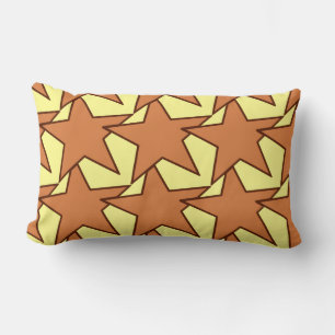 Modern Star Geometric - karamell und gelb Lendenkissen