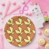 Modern Star Geometric - karamell und gelb Pappteller (Party)