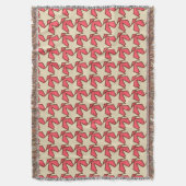 Modern Star Geometric - Korallen und Beige Decke (Vorderseite Vertikal)