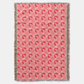 Modern Star Geometric - Korallenrosa und Rot Decke (Vorderseite Vertikal)