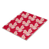 Modern Star Geometric - korallenrot und rosa Fliese (Seite)