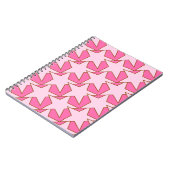 Modern Star Geometric - leicht und tief rosa Notizblock (Linke Seite)