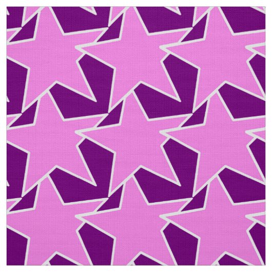 Modern Star Geometric - lila und violett Stoff (Muster)