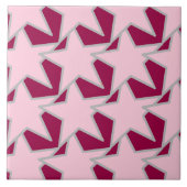 Modern Star Geometric - Rosa und Bordeaux Fliese (Vorderseite)