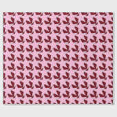 Modern Star Geometric - Rosa und Bordeaux Geschenkpapier (Flach)