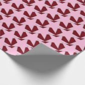 Modern Star Geometric - Rosa und Bordeaux Geschenkpapier (Ecke)