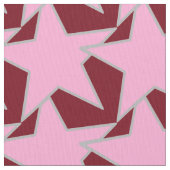 Modern Star Geometric - Rosa und Bordeaux Stoff (Nahaufnahme)