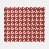 Modern Star Geometric - Schokolade und Pfirsich Fleecedecke (Vorderseite (Horizontal))