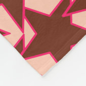 Modern Star Geometric - Schokolade und Pfirsich Fleecedecke (Ecke)