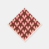 Modern Star Geometric - Schokolade und Pfirsich Serviette (Ecke)
