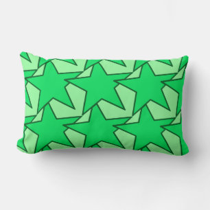 Modern Star Geometric - smaragdgrün und minzgrün Lendenkissen