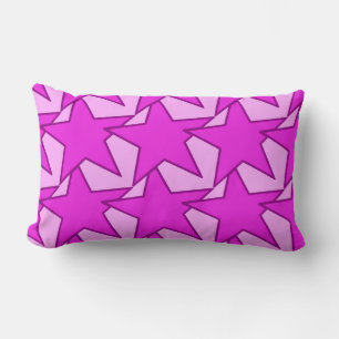 Modern Star Geometric - violett und rosa Lendenkissen