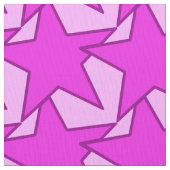 Modern Star Geometric - violett und rosa Stoff (Nahaufnahme)
