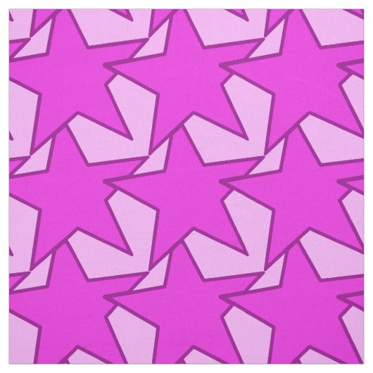 Modern Star Geometric - violett und rosa Stoff (Muster)