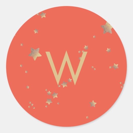 Modern Star Green Cherry Red Christmas Happy Runder Aufkleber (Vorderseite)