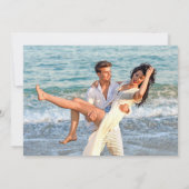 Modern Starfish Tropical Beach Save the Date Card (Rückseite)